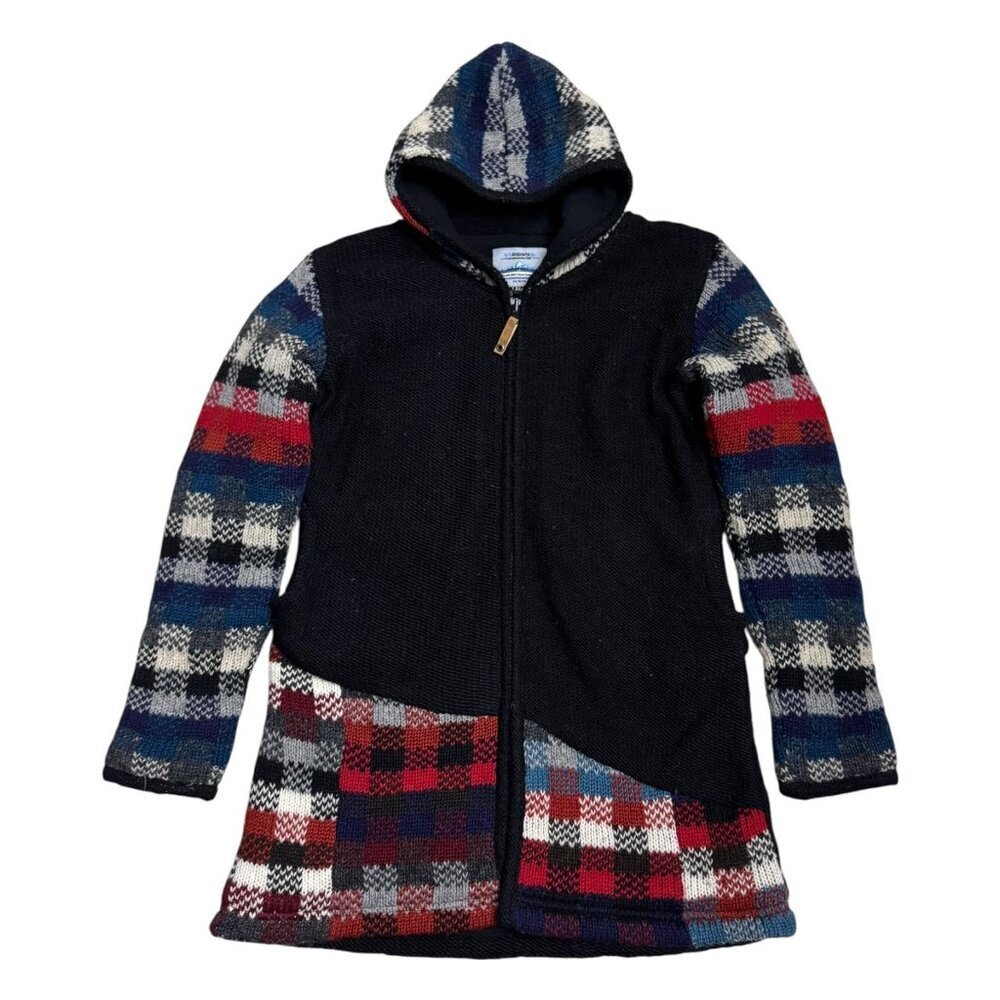 ARK IMPORTS New Zealand WOOL Knit Vintage Y2K Winter Nepal Jacket Womens Small